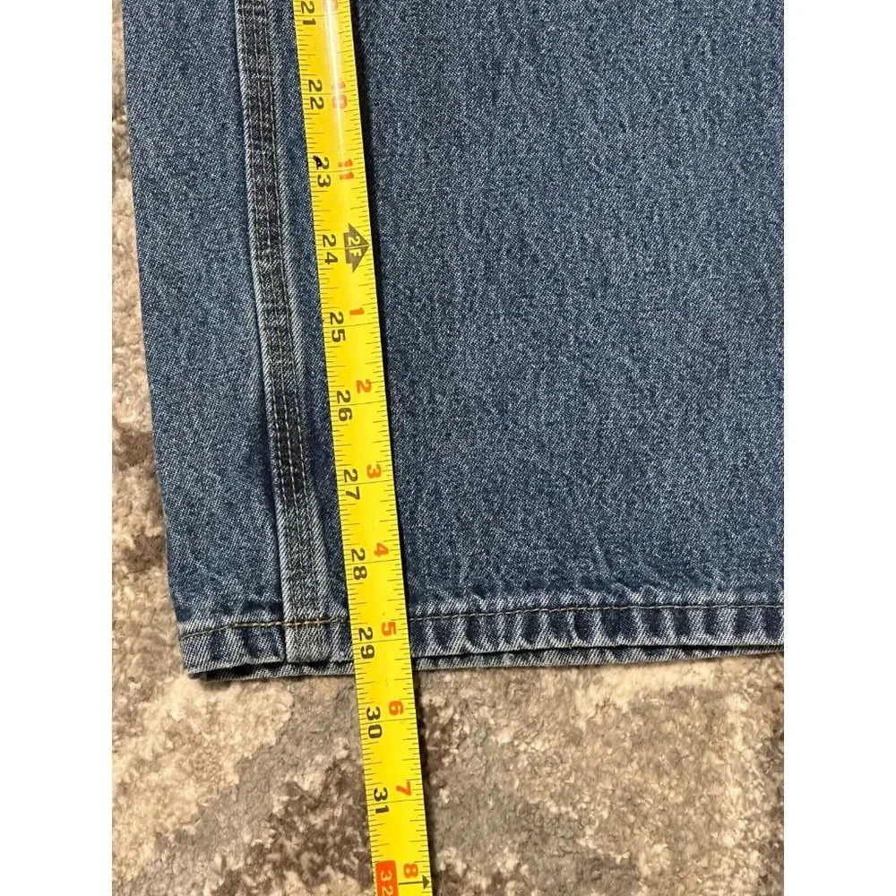 Carhartt Jeans Med Wash Blue Original Dungaree Fit Carpenter Workwear Sz 38x30 - Picture 8 of 9